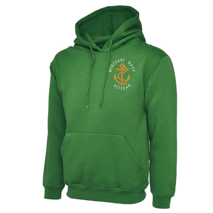 Merchant Navy Veteran Anchor Embroidered Classic Hoodie