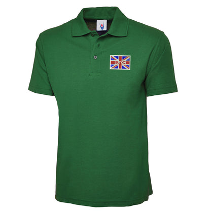 Luton Coloured Union Jack Embroidered Classic Polo Shirt