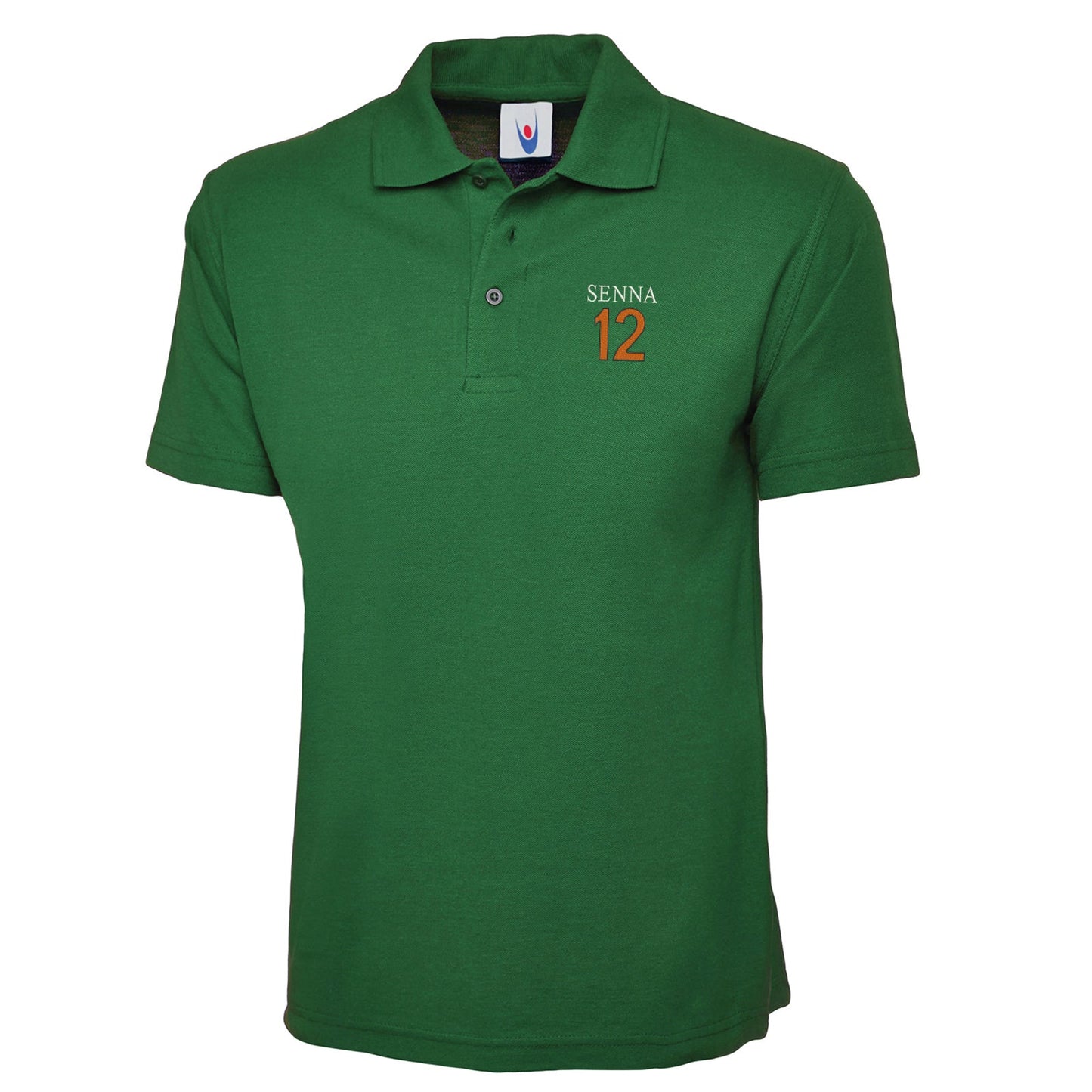 Retro Senna 12 Embroidered Classic Polo Shirt