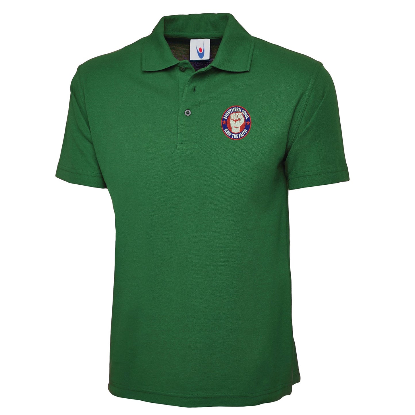 Northern Soul Keep The Faith Embroidered Classic Polo Shirt