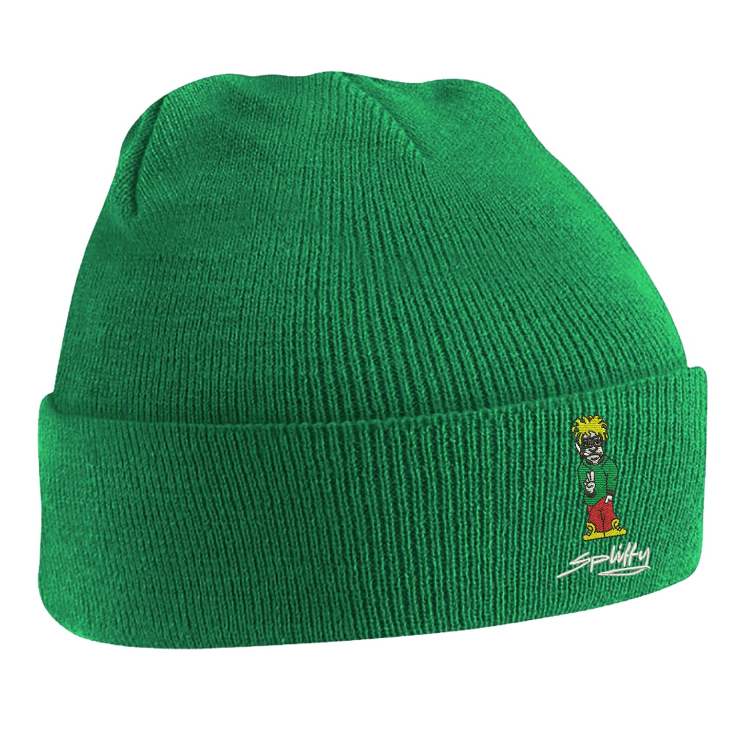 Retro Eclipse Embroidered Beanie Hat