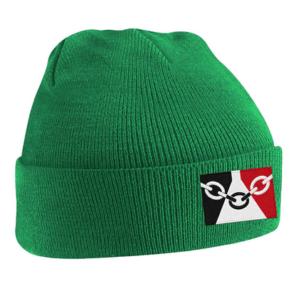 Black Country Flag Embroidered Beanie Hat
