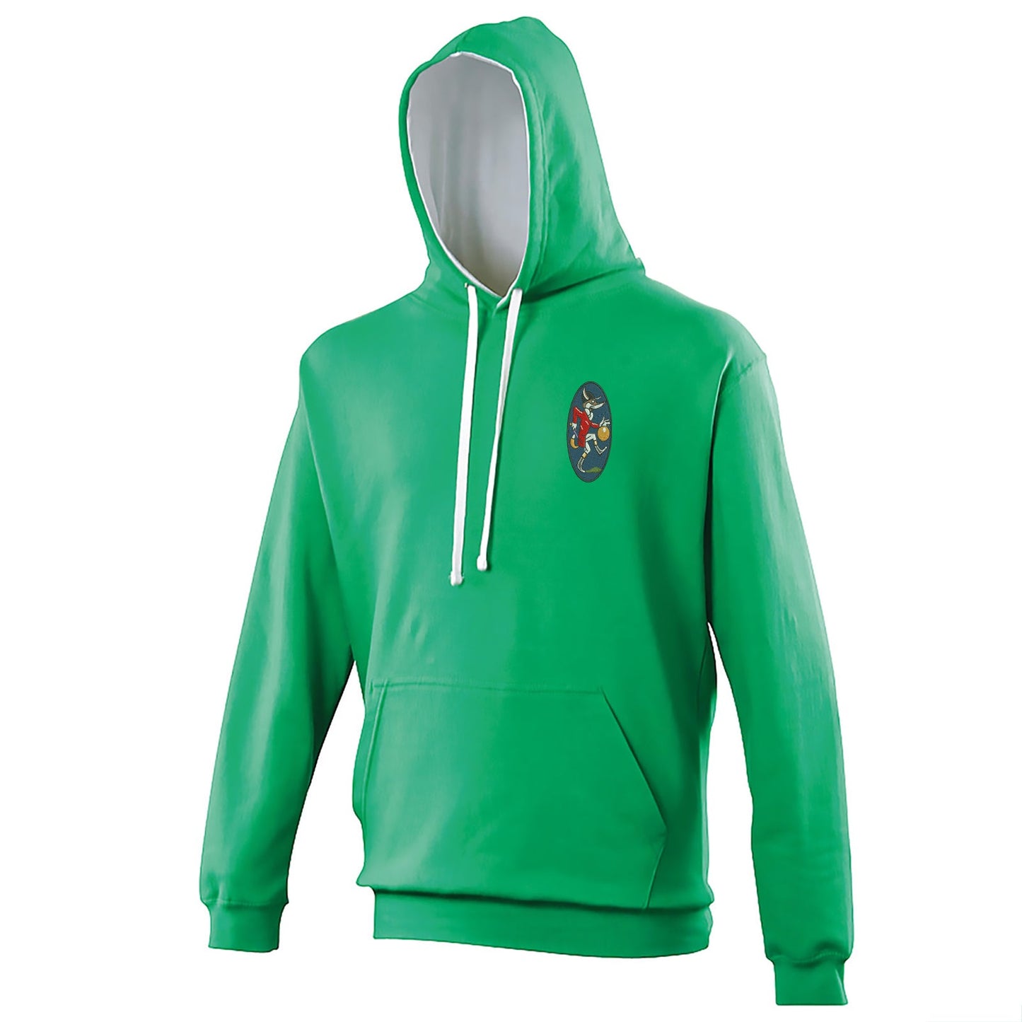 Retro Leicester 1933 Embroidered Contrast Hoodie