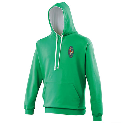 Retro Leicester 1933 Embroidered Contrast Hoodie