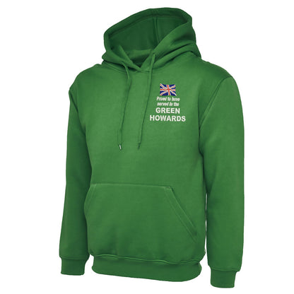 Proud to Have Served in The Green Howards Embroidered Classic Hoodie