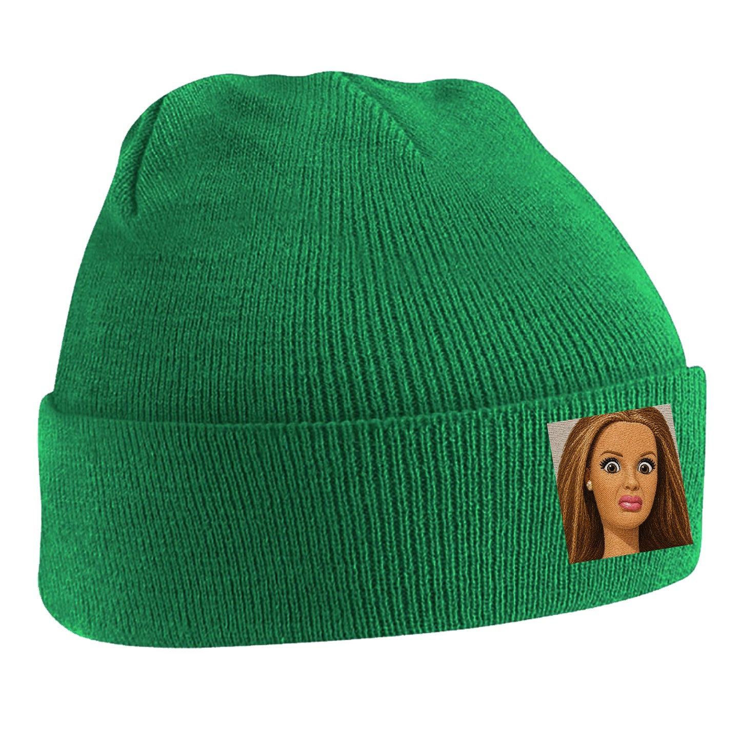 Funny Distressed Doll Face Meme Beanie Hat 