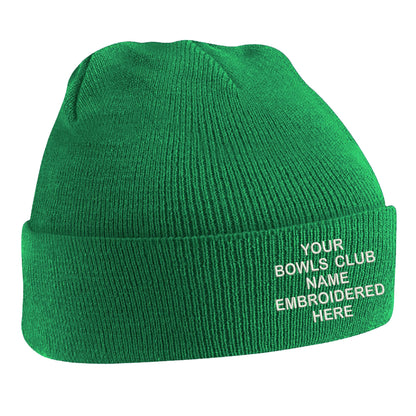 Personalised Bowls Club Beanie Hat