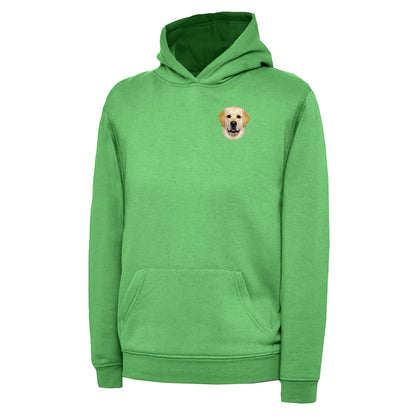Children's Yellow Labrador Dog Face Hoodie 