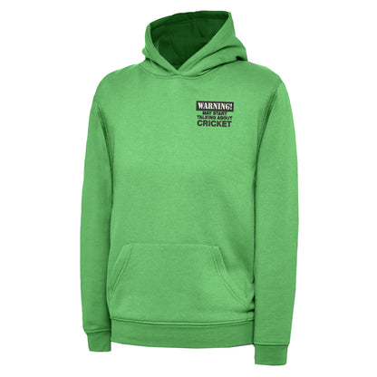 Warning May Start Talking About Cricket Children's Hoodie