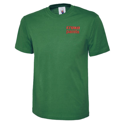 Retro Crown Paints Embroidered Classic T-Shirt