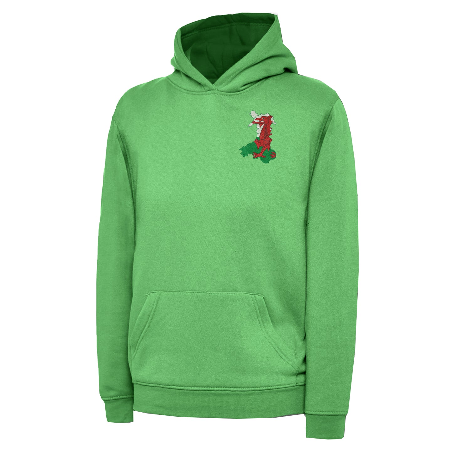 Wales Flag Map Embroidered Classic Hoodie