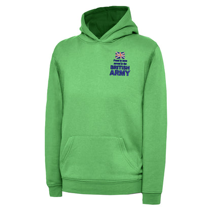 Proud to Have Served in The British Army Embroidered Children's Hoodie