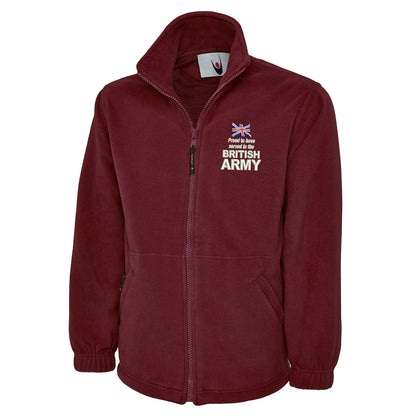 Proud to Have Served in The British Army Embroidered Premium Fleece