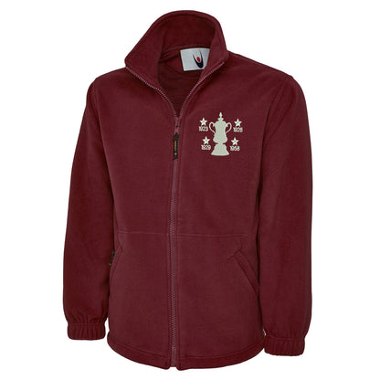 Retro Bolton Four Time Cup Winners Premium Fleece Jacket