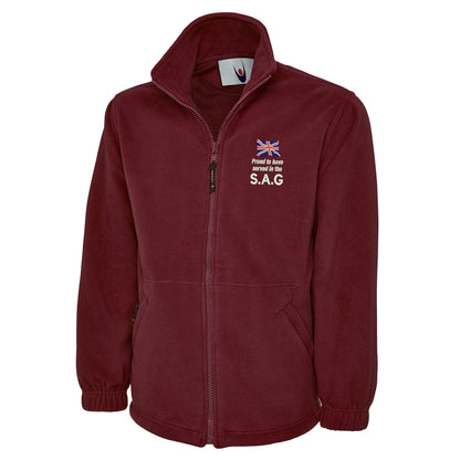 Proud to Have Served in The SAG Embroidered Premium Fleece