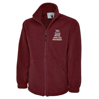 Proud to Have Served in The Royal Anglian Regiment Embroidered Premium Fleece