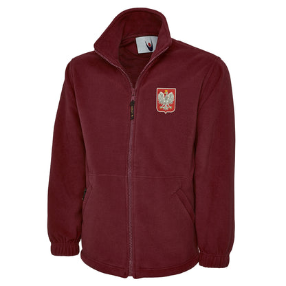 Retro Poland Embroidered Premium Fleece