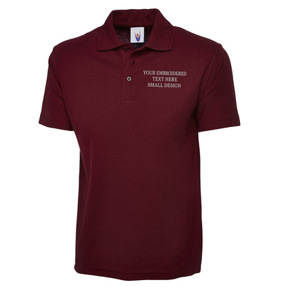 Personalised Custom Small Text Polo Shirt