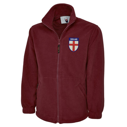 Flag of England Shield Embroidered Premium Fleece