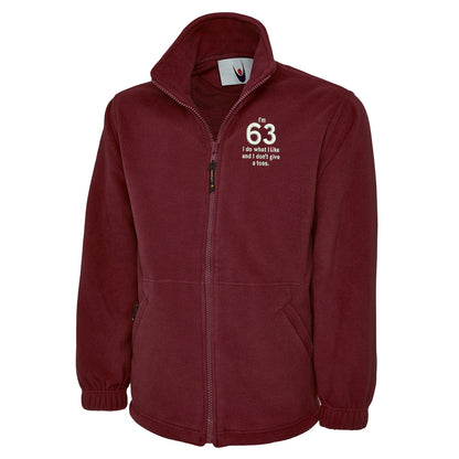 63rd Birthday Fleece Jacket