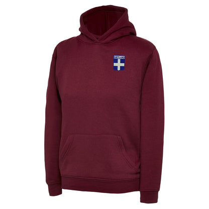 Shetland Flag of Scotland Shield Hoodie