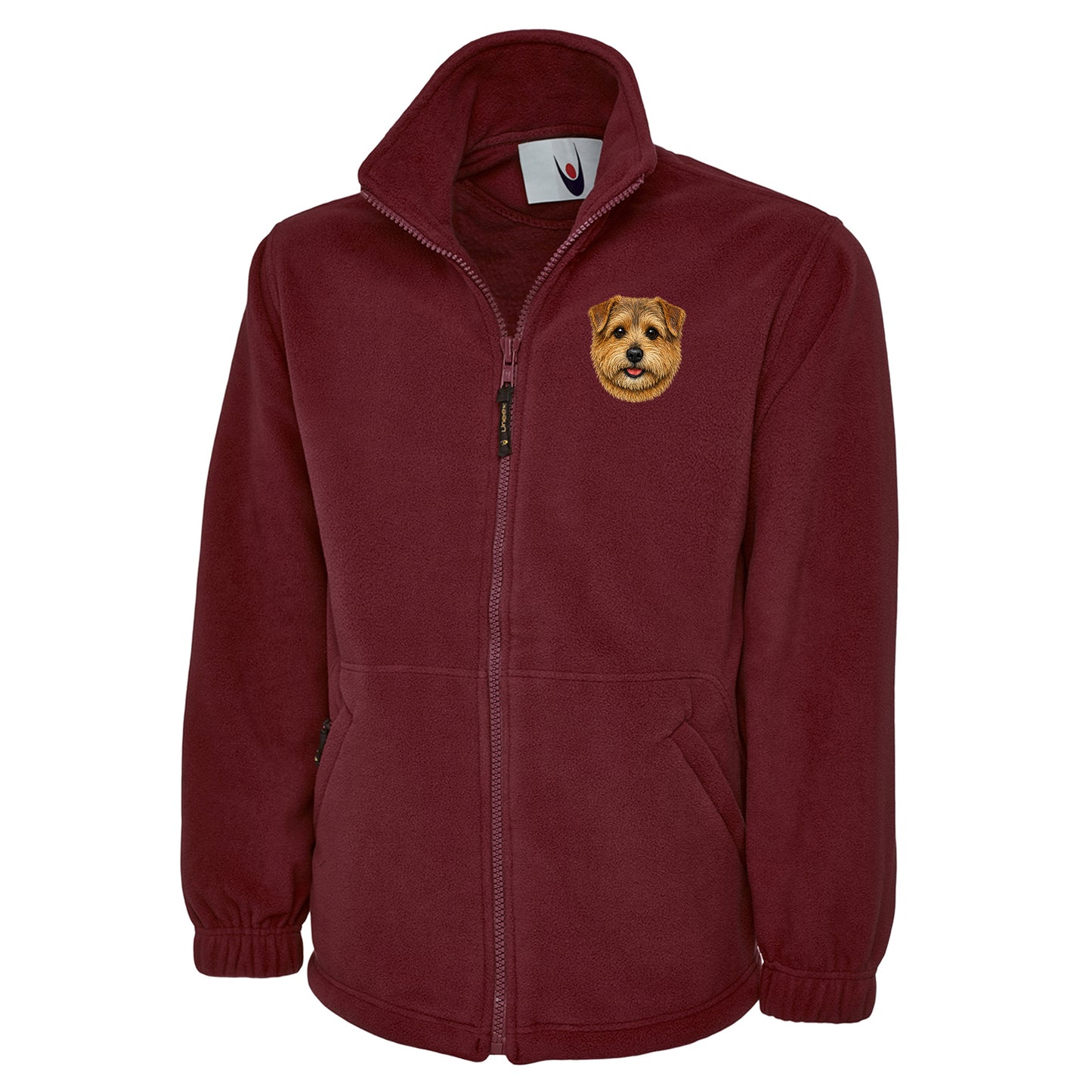 Norfolk Terrier Dog Face Fleece Jacket