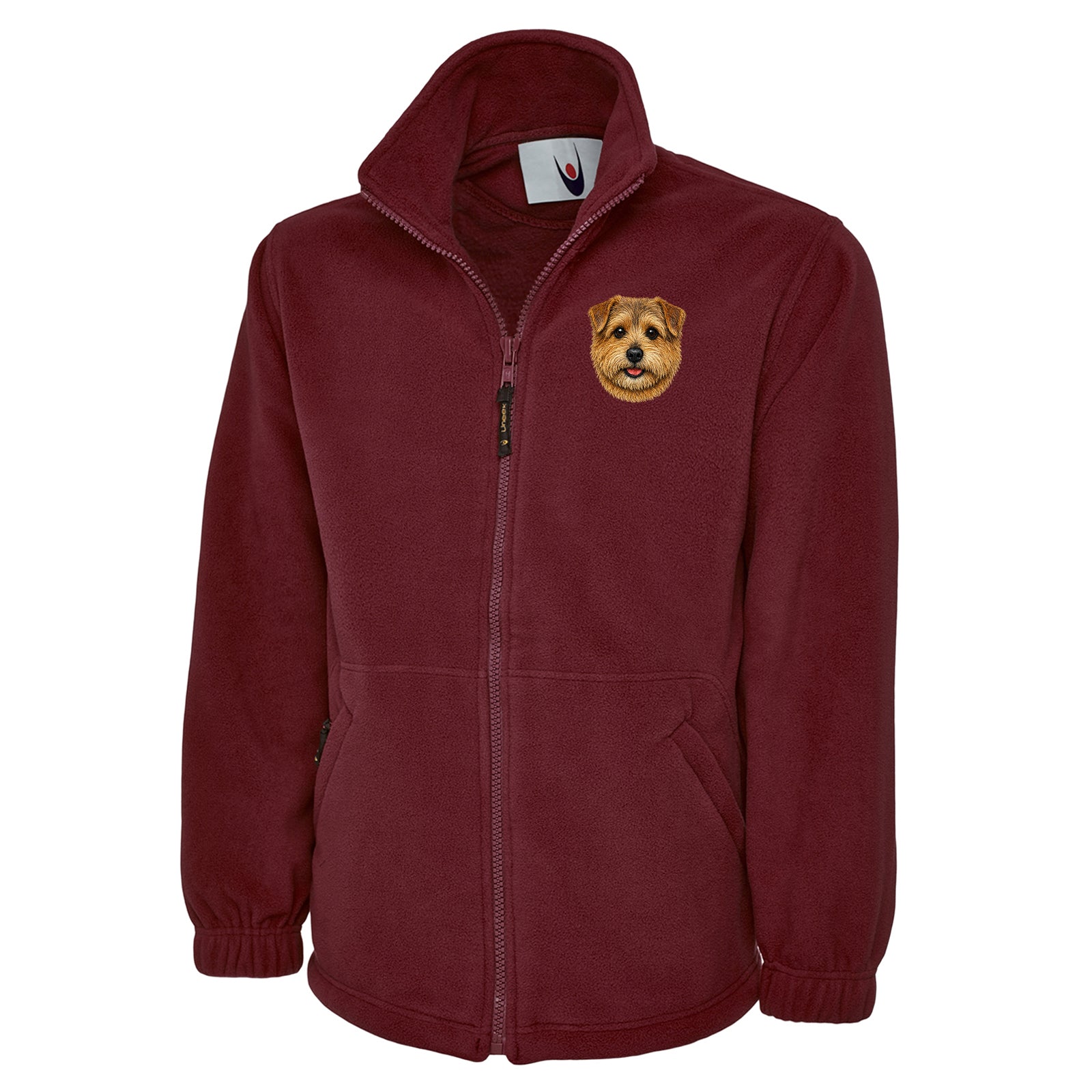 Norfolk Terrier Dog Face Fleece Jacket