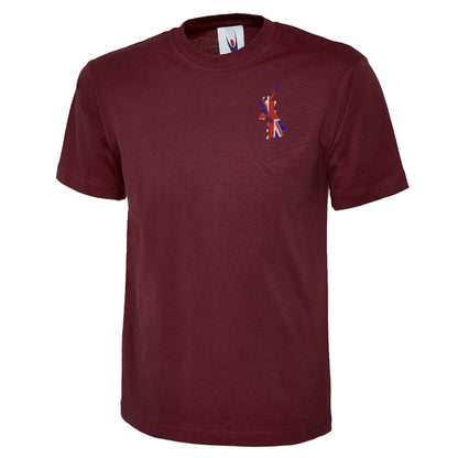 United Kingdom Flag Map Embroidered Classic T-Shirt