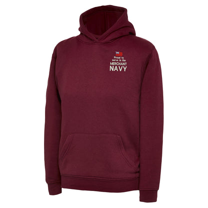 Proud to Serve in The Merchant Navy Embroidered Children's Hoodie
