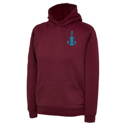 Retro West Ham Three Time Cup Winners Embroidered Children's Hoodie