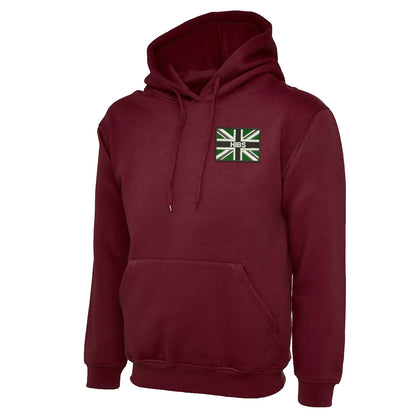 Hibs Coloured Union Jack  Embroidered Classic Hoodie