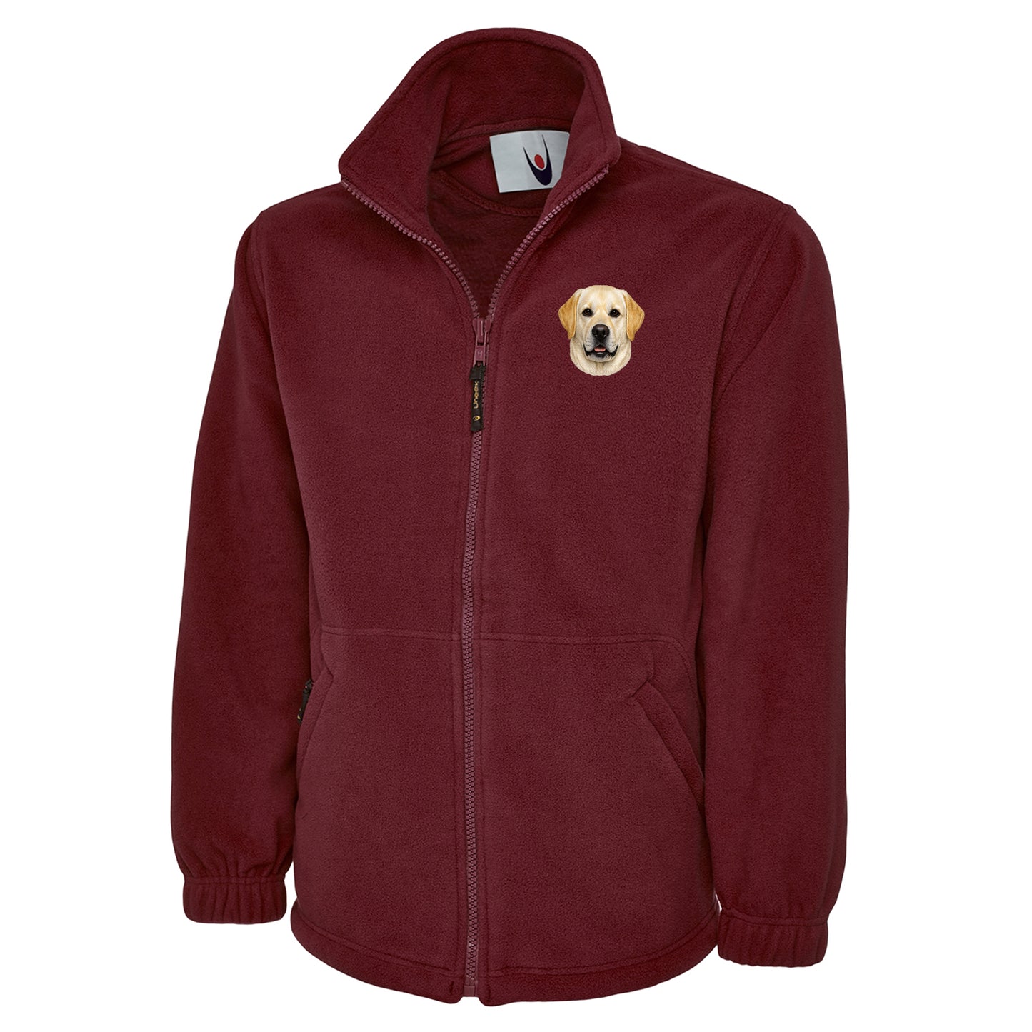 Yellow Labrador Dog Face Fleece Jacket