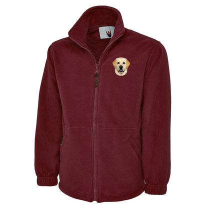 Yellow Labrador Dog Face Fleece Jacket