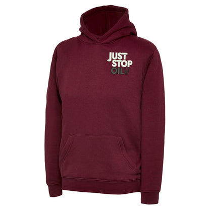 Just Stop Oil Embroidered Children's Hoodie