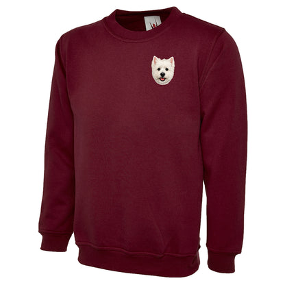 Westie Dog Face Sweatshirt 