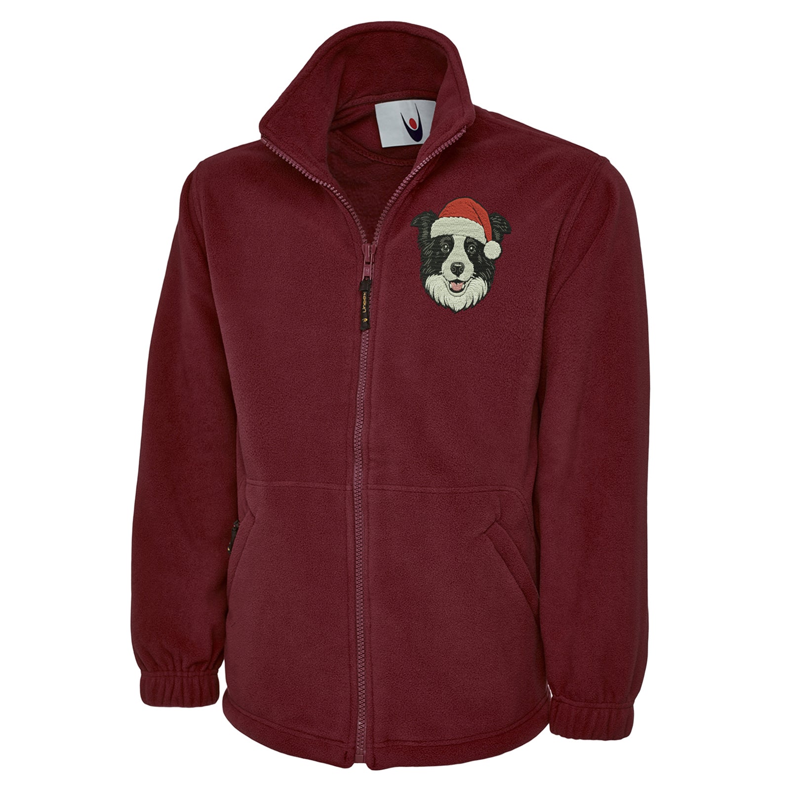 Border Collie Christmas Fleece Jacket