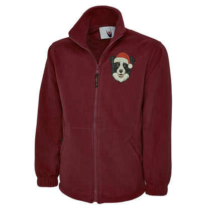 Border Collie Christmas Fleece Jacket