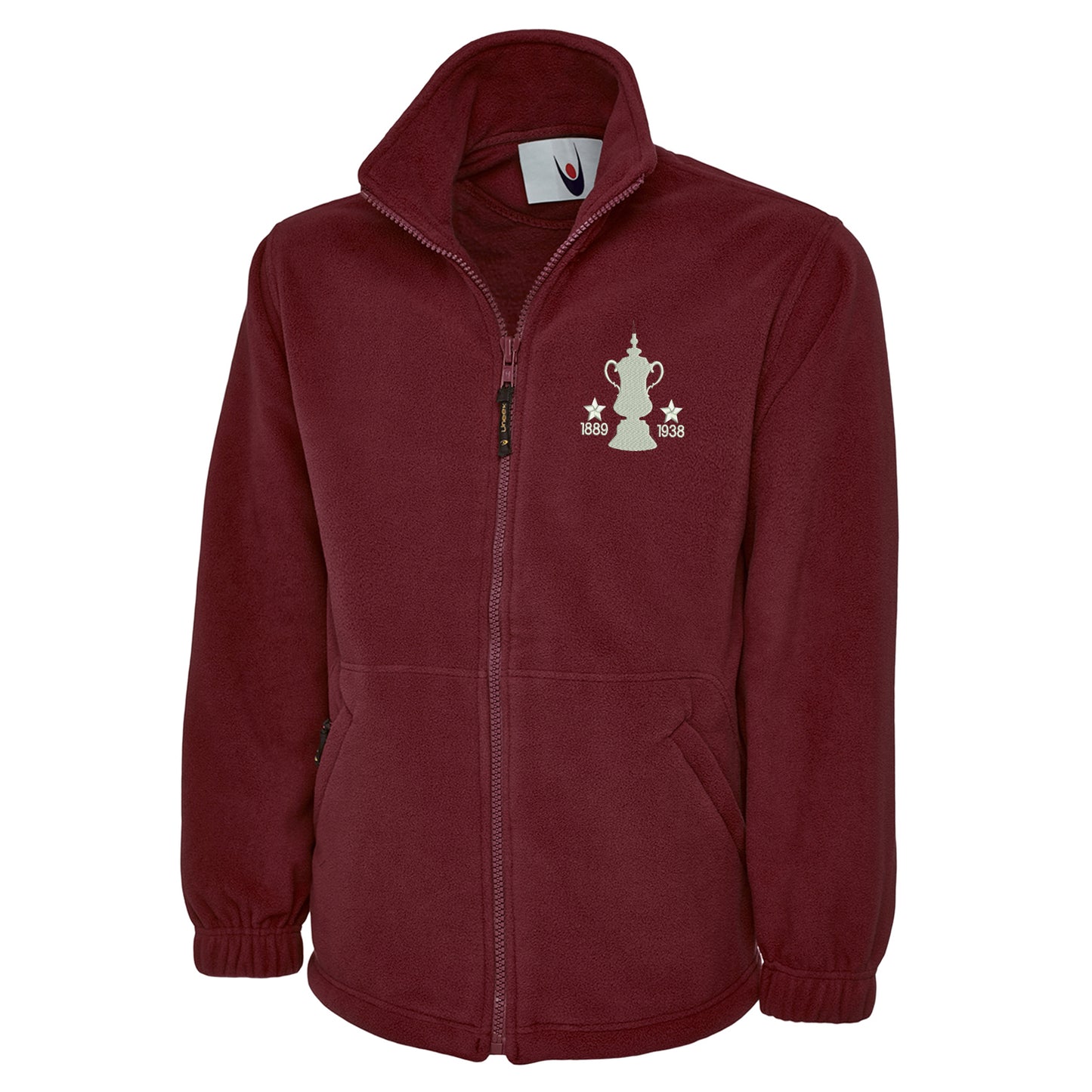 Retro Preston Two Time Cup Winners Embroidered Premium Fleece Jacket