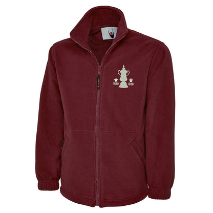 Retro Preston Two Time Cup Winners Embroidered Premium Fleece Jacket