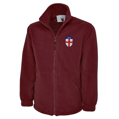 City Flag of England Shield Premium Fleece Jacket