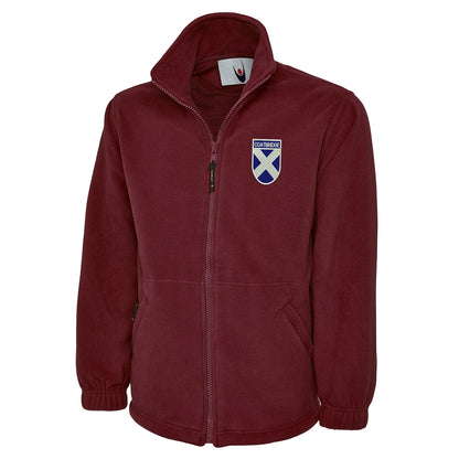 Coatbridge Flag of Scotland Shield Premium Fleece Jacket