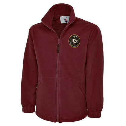 Made in 1926 Birthday Fleece Jacket 