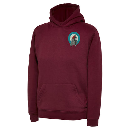 Retro MOD Scooter Embroidered Children's Hoodie