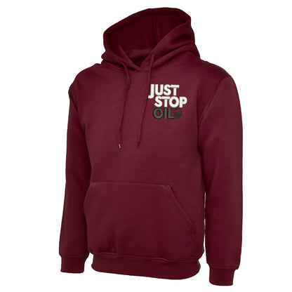Just Stop Oil Embroidered Hoodie