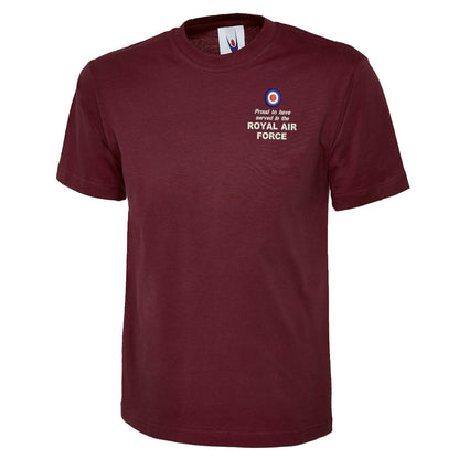 Proud to Have Served in The Royal Air Force Embroidered Classic T-Shirt
