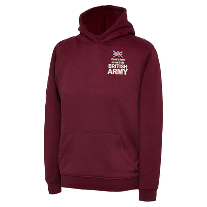 Proud to Have Served in The British Army Embroidered Children's Hoodie