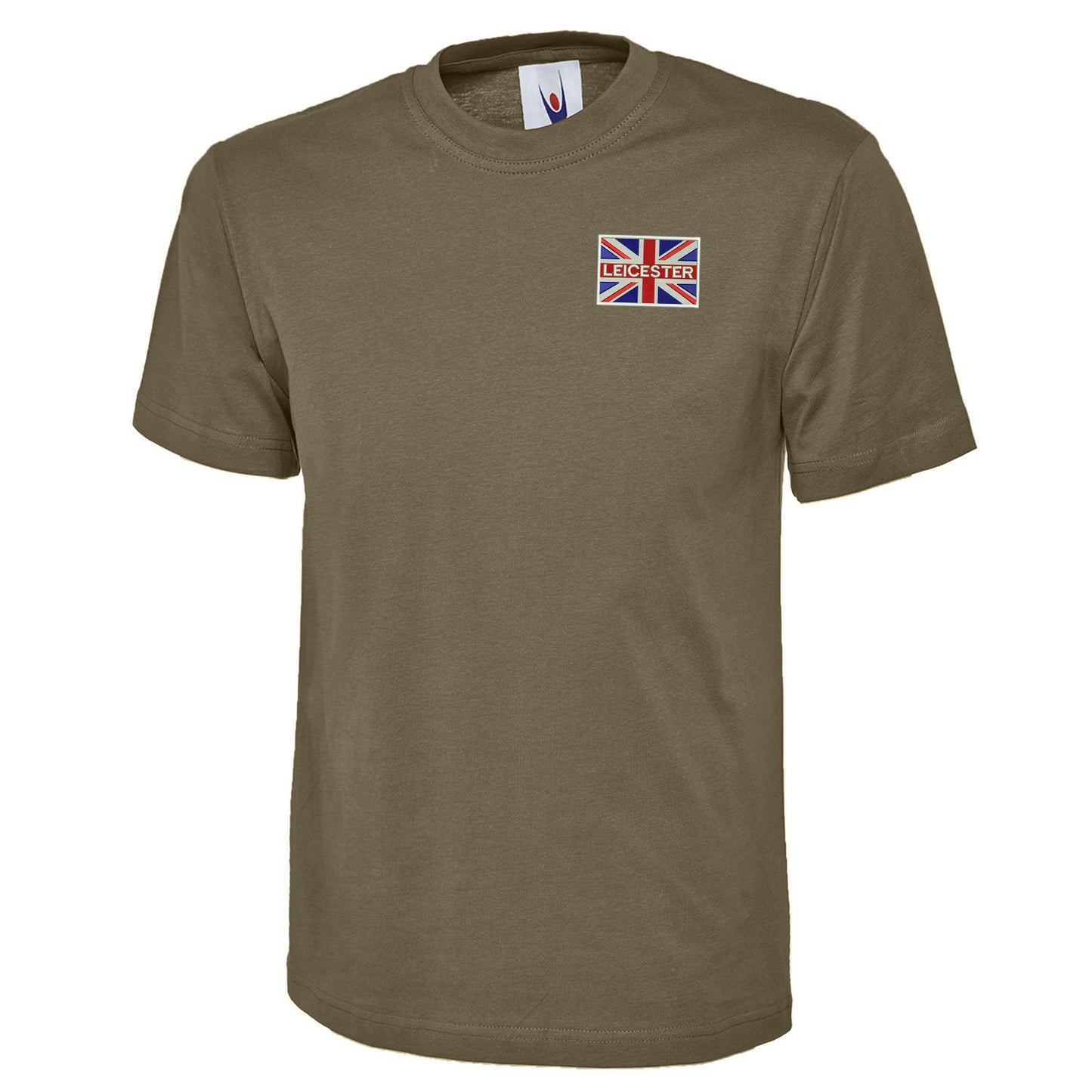Leicester Coloured Union Jack Embroidered Classic T-Shirt