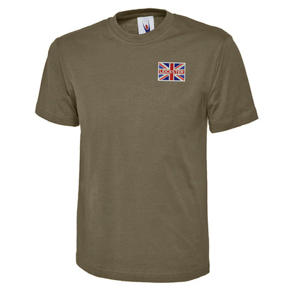 Leicester Coloured Union Jack Embroidered Classic T-Shirt