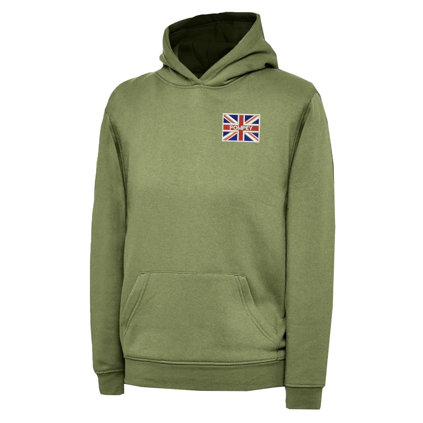 Pompey Coloured Union Jack  Embroidered Children's Hoodie