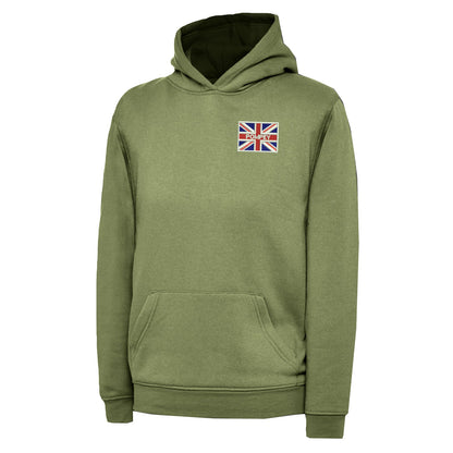 Pompey Coloured Union Jack  Embroidered Children's Hoodie